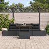 vidaXL Garten Essgruppe mit Kissen 5 pcs Schwarz und Braun