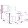 vidaXL Boxspringbett mit Matratze Taupe 200x200 cm Stoff