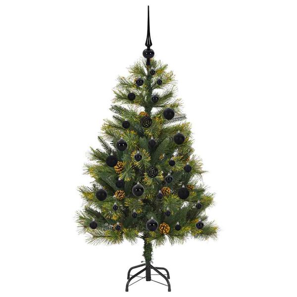 vidaXL K&uuml;nstlicher klappbarer Weihnachtsbaum mit Tannenzapfen 120 cm
