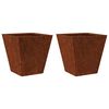 vidaXL Pflanzk&uuml;bel 2 Stk. 30x30x30 cm Wetterfester Stahl