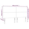 vidaXL LED Kopfteil Dunkelgrau 180x5x118/128 cm Stoff
