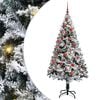 vidaXL K&uuml;nstlicher Weihnachtsbaum mit 150 LEDs mit St&auml;nder Wei&szlig; 150 cm
