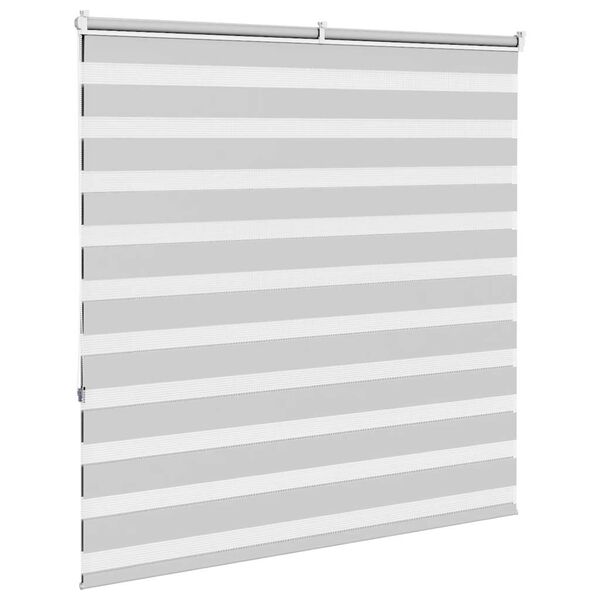vidaXL Doppelrollo Hellgrau 150x150 cm Stoffbreite 145,9 cm Polyester