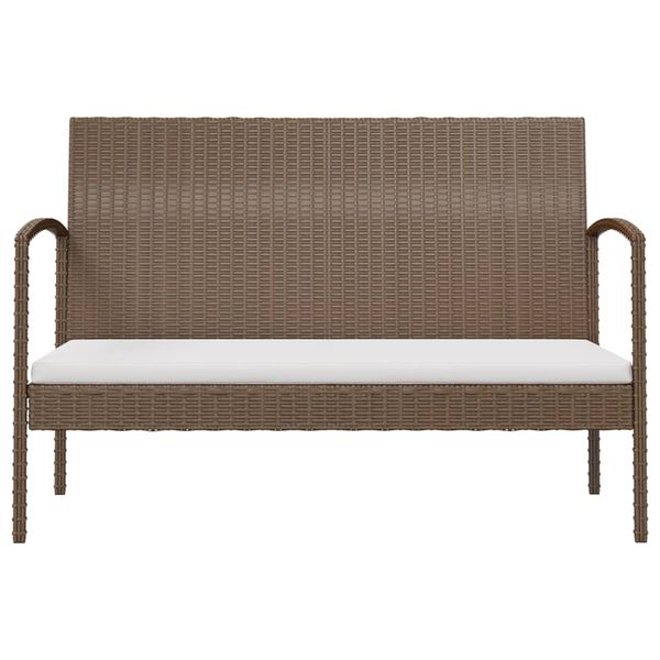 vidaXL 8-tlg. Garten-Lounge-Set mit Auflagen Poly Rattan Braun