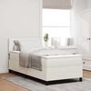 vidaXL Boxspringbett Creme und Wei&szlig; 203 x 90 x 88 cm Cordstoff