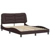 vidaXL Bettgestell ohne Matratze "Hvar" Dunkelbraun 120x200 cm Stoff