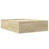 vidaXL Bettgestell Sonoma-Eiche 120x200 cm Holzwerkstoff