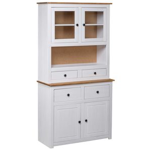 vidaXL Highboard Wei&szlig; 93x40,5x180 cm Kiefernholz Panama