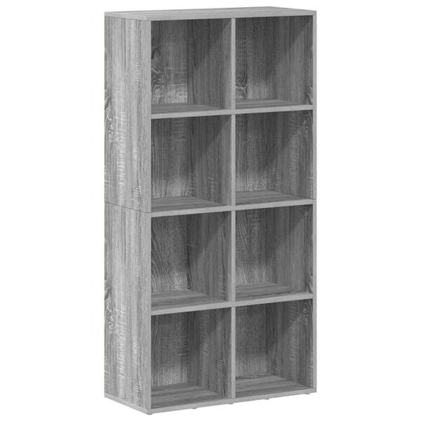 vidaXL B&uuml;cherregal/Sideboard Grau Sonoma 66&times;30&times;130 cm Holzwerkstoff