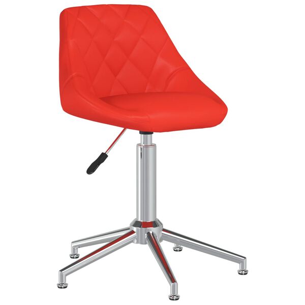 vidaXL Esszimmerst&uuml;hle 2 Stk. Drehbar Rot Kunstleder