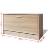vidaXL Schuhbank Eiche 80x24x45 cm