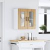 vidaXL K&uuml;chen-H&auml;ngeschrank mit Glast&uuml;r Kalmar Artisan-Eiche Holzwerkstoff