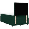 vidaXL Boxspringbett mit Matratze Dunkelgr&uuml;n 120x190 cm Samt