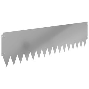 vidaXL Rasenkante 10 stk. 103 x 30 cm Stahl Silber