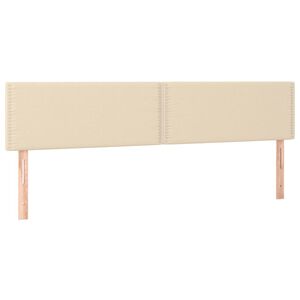 vidaXL Kopfteile Creme 180x5x78/88 cm Stoff