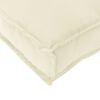 vidaXL Sofa Set mit Kissen Uni 4 pcs Creme Massivholz Akazie