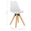 vidaXL Esszimmerstühle 4 Stk. Weiß PP und Massivholz Buche