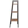 vidaXL Standregal mit 3 B&ouml;den Dunkelbraun und Schwarz 56x35x108 cm