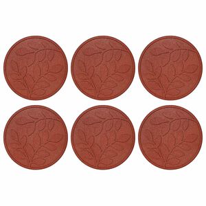 vidaXL Gehwegstein 6 Stk. Rot &Oslash; 44 x 2 cm Gummi