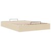 vidaXL Ottoman-Bett ohne Matratze Creme 140x190 cm Stoff