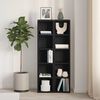 vidaXL CD-Regale 2Stk. Schwarz Eichen-Optik 21x16x93,5cm Holzwerkstoff