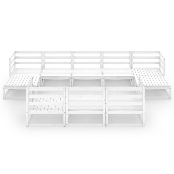 vidaXL 10-tlg. Garten-Lounge-Set Massivholz Kiefer