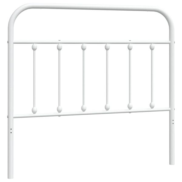 vidaXL Ersatz-Kopfteil Metall Wei&szlig; 107 cm