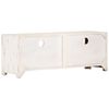 vidaXL TV-Schrank Massivholz Akazie 110x30x40 cm Weiß