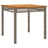 vidaXL 5-tlg. Garten-Essgruppe mit Kissen Grau Poly Rattan