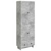 vidaXL Schrankset 2 pcs Betongrau 66 x 34,5 x 95 cm Holzwerkstoff