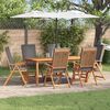 vidaXL Gartenstuhl 6 pcs Braun und Grau 57 x 71,5 x 104 cm