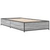 vidaXL Bettgestell Grau Sonoma 90x200 cm Holzwerkstoff und Metall