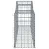 vidaXL Gabionen mit Hochbogen 17 Stk. 300x50x80/100cm Verzinktes Eisen
