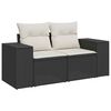vidaXL Gartensofa-set mit Kissen 8 pcs Schwarz und Creme Poly-Rattan