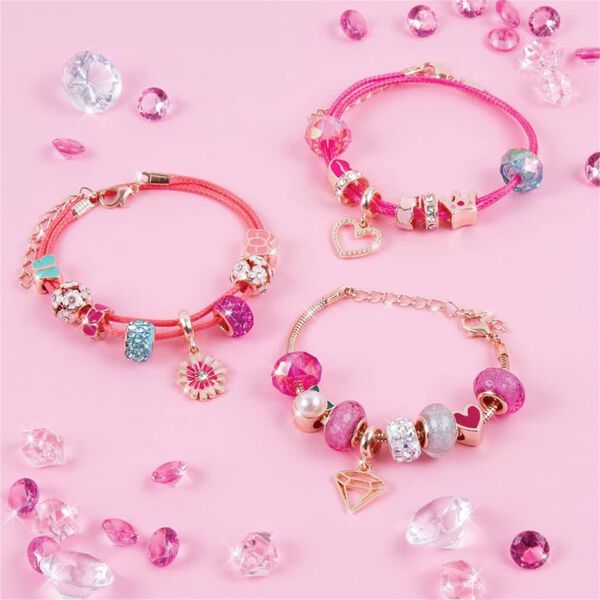 make it real 27-tlg. Armb&auml;nder-Bastelset Halo Charms Think Pink