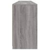 vidaXL Sideboard mit LED-Leuchten Grau Sonoma 181,5x37x67 cm