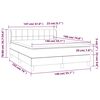 vidaXL Boxspringbett mit Matratze Blau 140x190 cm Stoff