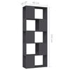 vidaXL B&uuml;cherregal Raumteiler Grau 60x24x155 cm Holzwerkstoff
