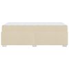 vidaXL Bettrahmen mit Matratze Creme 90 x 200 cm Stoff