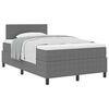 vidaXL Boxspringbett Hellgrau und Wei&szlig; 120 x 190 cm Cordstoff