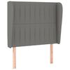 vidaXL Boxspringbett mit Matratze Dunkelgrau 90x200 cm Stoff