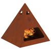 vidaXL Feuerstelle Braun 50 x 50 x 51 cm Wetterfeststahl