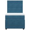 vidaXL Boxspringbett mit Matratze Dunkelblau 90x190 cm Samt