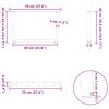 vidaXL Couchtischbeine V-Form 2 St&uuml;ck Anthrazit 70x(42-43,3) cm Stahl