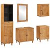 vidaXL Badezimmerm&ouml;bel-Set 5 Stk. Braun Holzwerkstoff