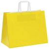 vidaXL Papiertragetaschen 250 Stk. mit Henkeln Gelb 32x17x25 cm