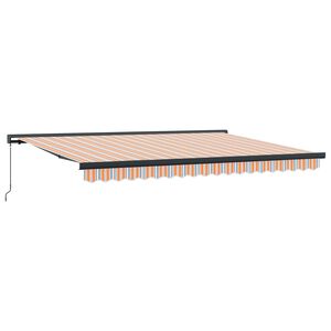 vidaXL Ausziehbare Markise Orange und Grau 400 x 300 cm