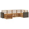 vidaXL Outdoor-Sofagarnitur 6 stk. Natur Polyester