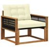 vidaXL Outdoor-Sofagarnitur Massives Akazienholz und Textilene Natur