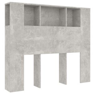 vidaXL Kopfteil mit Ablagen Betongrau 120x18,5x102,5 cm